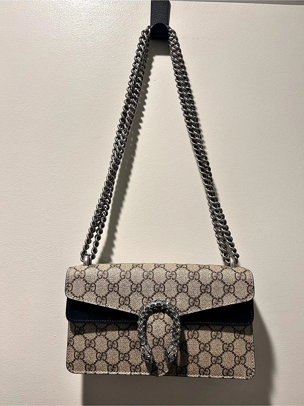 Gucci Dionysus GG Supreme Small Shoulder Bag Brown & Black